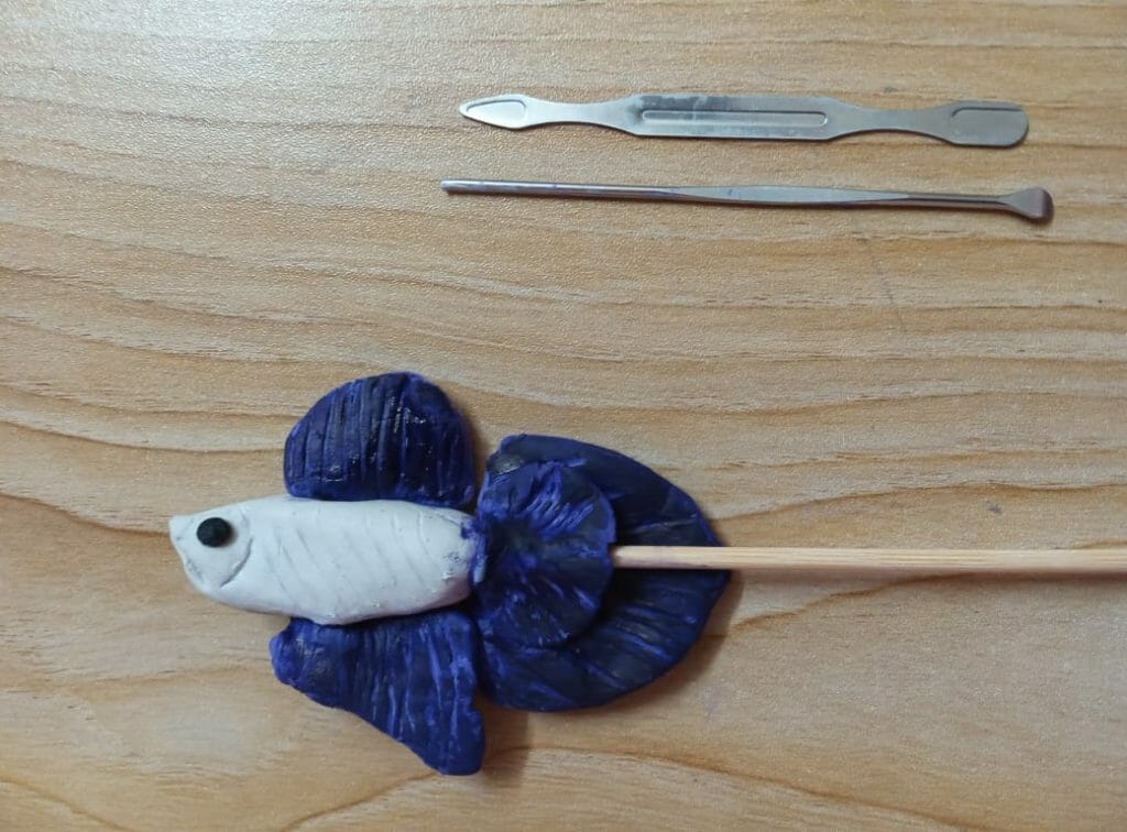 diy betta flare stick step 12