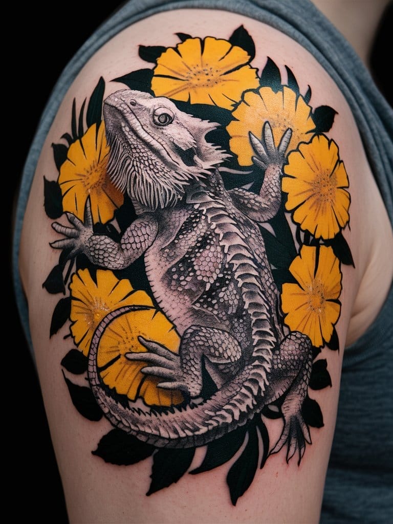 51 Bearded Dragon Tattoo Ideas For Reptile Lovers [Inked Scales ...