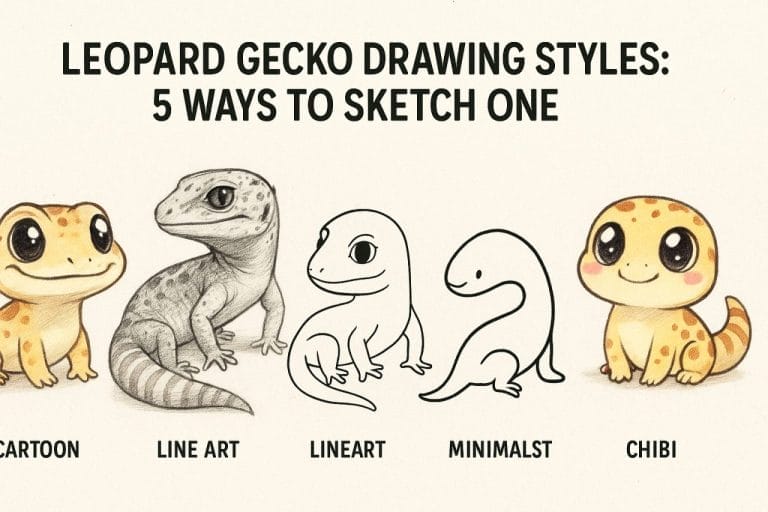 Leopard Gecko Drawing Styles: 5 Ways to Sketch One